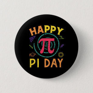Pi Math Science Stem Gift 3.14 Pi Day Vintage Retr 6 Cm Round Badge