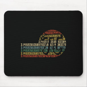 Pi Math Science Stem Gift 3.14 Pi Day Vintage Retr Mouse Pad