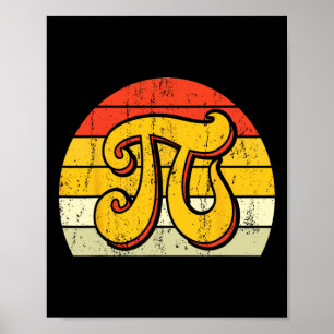 Pi Math Science Stem Gift 3.14 Pi Day Vintage Retr Poster