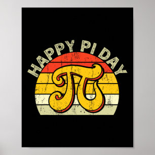 Pi Math Science Stem Gift 3.14 Pi Day Vintage Retr Poster