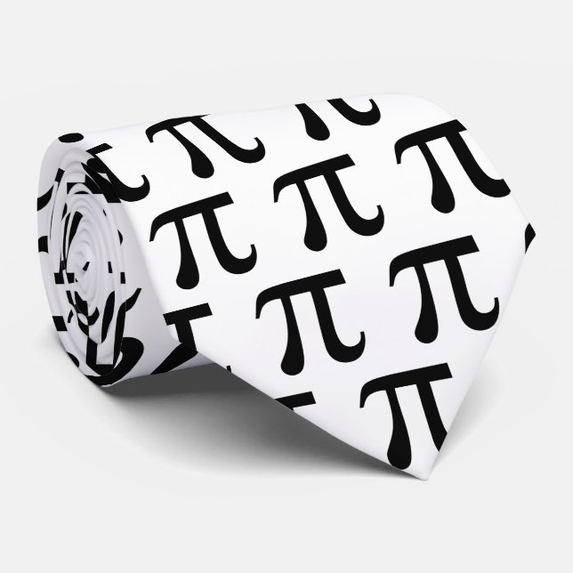 Pi Math Symbol Tie (Rolled)