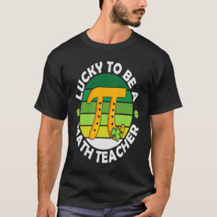 Pi Math Teacher Shamrock Lucky St Patricks Day Cos T-Shirt