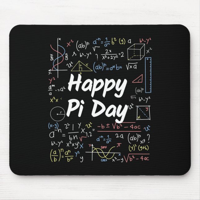 Pi Math Teacher Students Funny International Happy Mouse Pad (Front)