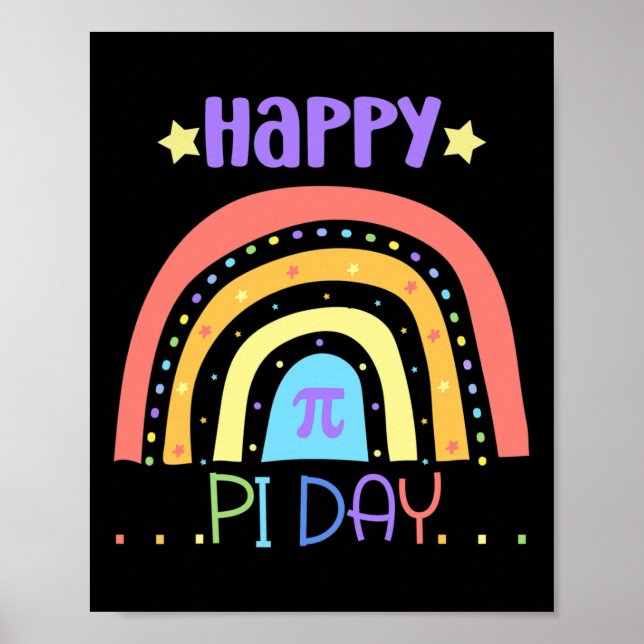 Pi Math Teacher Students Funny International Happy Poster (Front)