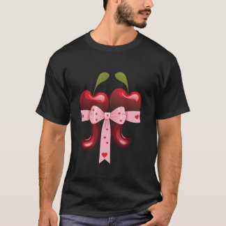 Pi Math Tee Math Teacher Coquette Bow Cherry valen