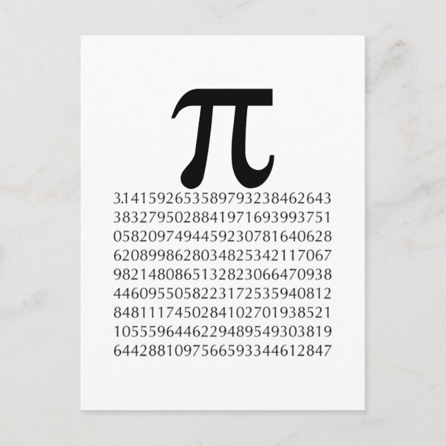 pi  maths postcard (Front)