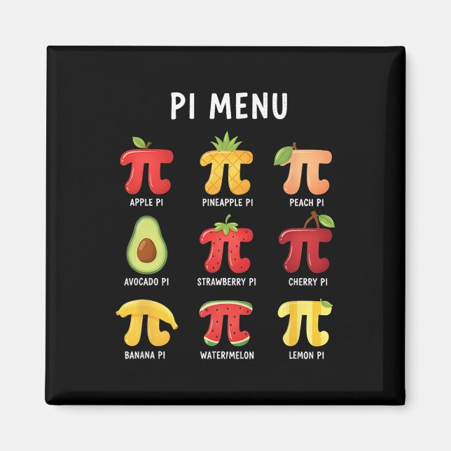Pi Menu 3,14 Pi Number Symbol Math Teacher Funny F Magnet (Front)