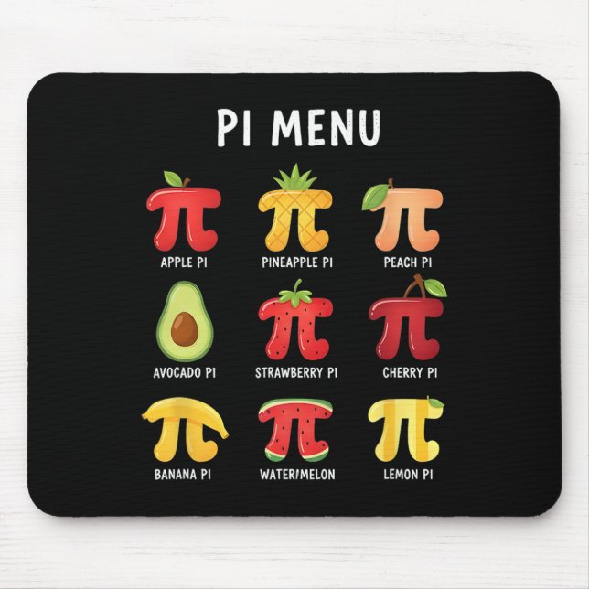 Pi Menu 3,14 Pi Number Symbol Math Teacher Funny F Mouse Pad (Front)
