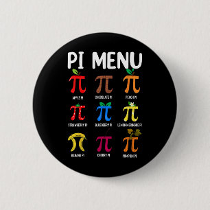 Pi Menu 3.14 Pi Symbol - Math Teacher Happy Pi Day 6 Cm Round Badge