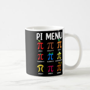 Pi Menu 3.14 Pi Symbol - Math Teacher Happy Pi Day Coffee Mug