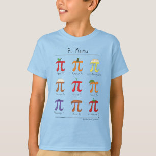 Pi Menu Cute Math Pi Day Kid's Boy's T-Shirt
