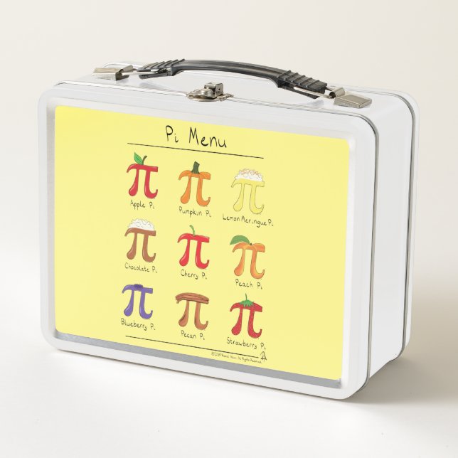 Pi Menu Cute Math Pi Day Lunch Box (Front)