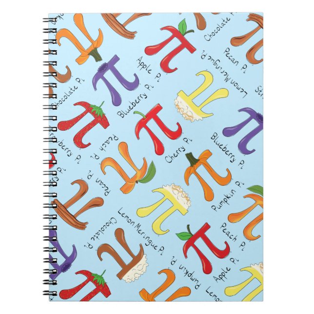 Pi Menu Cute Math Pi Day Notebook (Front)