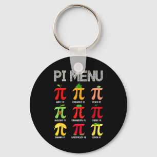 Pi Menu Fruit Happy Pi Day Math Teacher Pi Symbol Key Ring