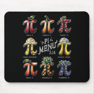 Pi Menu Pi Day 3.14 Funny Fruit Pie Menu Teachers Mouse Pad