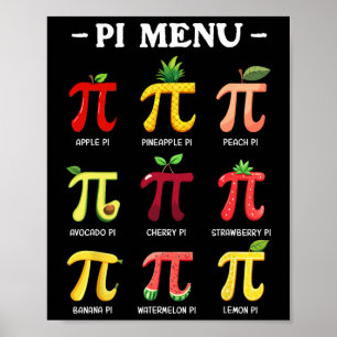 Pi Menu Pi Day 3 Poster