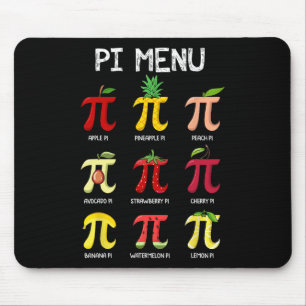 Pi Menu Pie Math Day Mathematics Math Teacher Pi S Mouse Pad