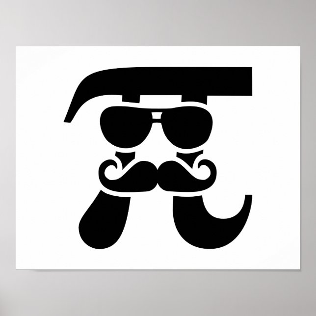 Pi Moustache sunglasses Poster (Front)