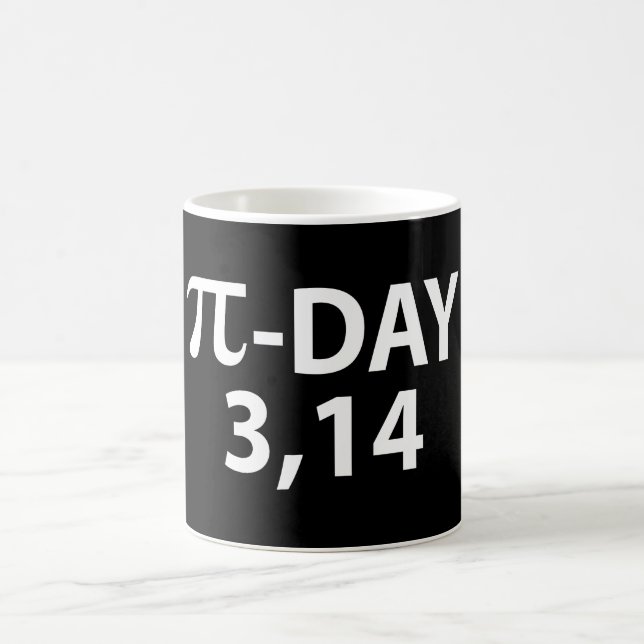 Pi number as pi day coffee mug (Center)