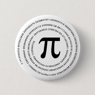 Pi Number Design 6 Cm Round Badge