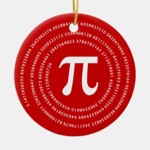 Pi Number Design Ceramic Tree Decoration