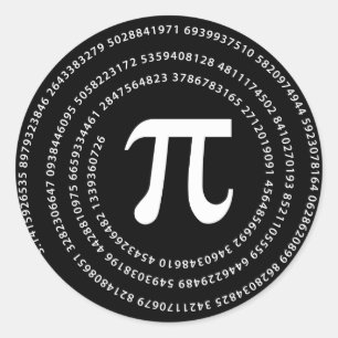 Pi Number Design Classic Round Sticker