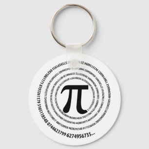 Pi Number Design Key Ring