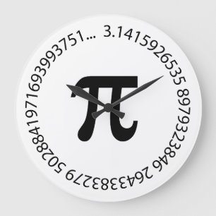 Pi Number Design Large Clock
