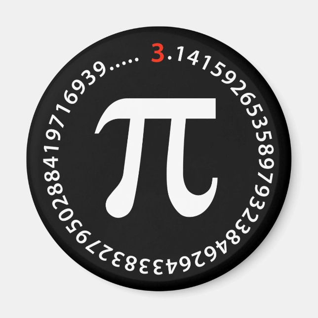 Pi Number Design Magnet (Front)