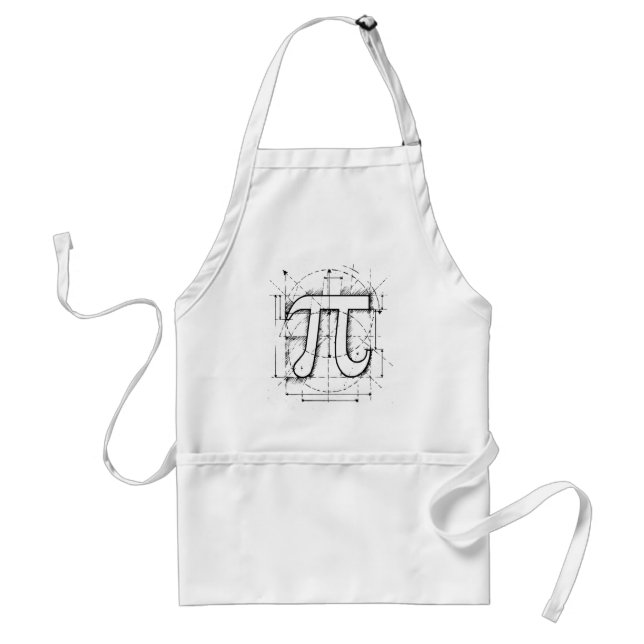 Pi Number Drawing Standard Apron (Front)