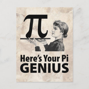 Pi Number Humour Postcard
