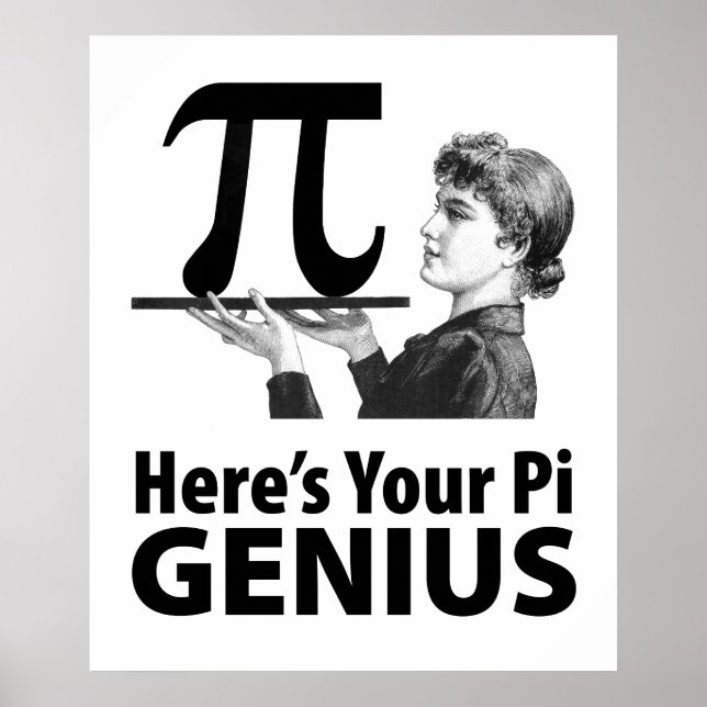 Pi Number Humour Poster (Front)