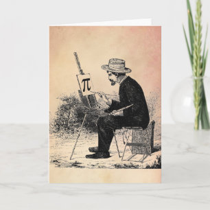 Pi Number Painting Card