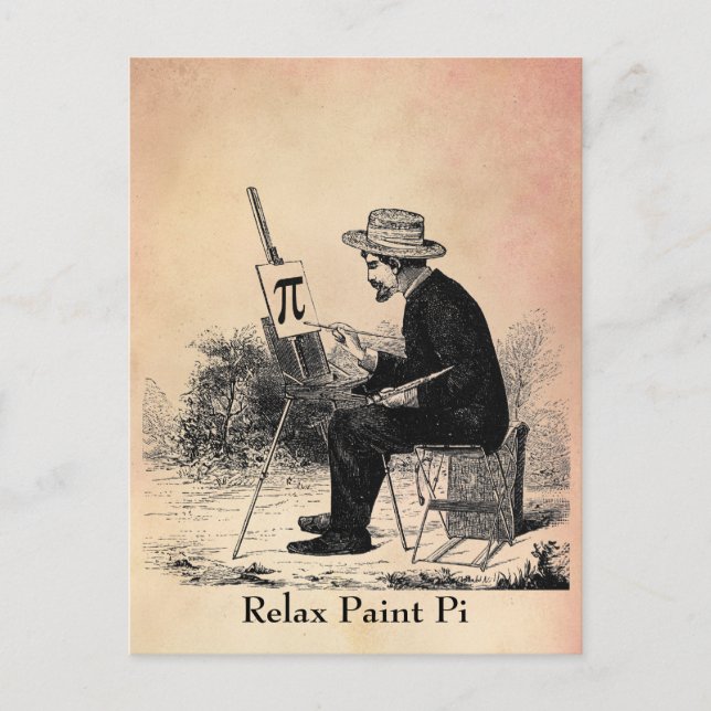 Pi Number Painting Postcard (Front)