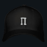 Pi Number Symbol Embroidered Hat<br><div class="desc">Pi number design. Good choice for anybody with interest in mathematics,  sciences,  engineering,  history,  etc. Fascinating smart people for a long time.  You can add text to personalise.</div>