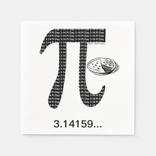 Pi One Pie Napkin (Front)