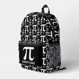 Pi Pattern Printed Backpack