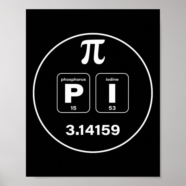 Pi Periodic Table - Funny March 14 3.14 Math Pi Da Poster (Front)