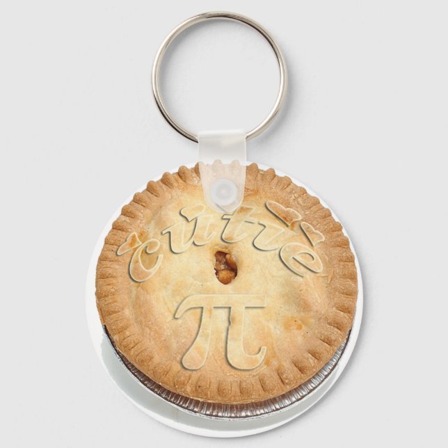 PI PIE CRUST! Cutie Pie - Celebrate Pi Day! π Key Ring (Front)