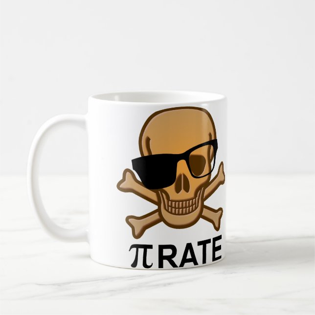 Pi Pirate Funny Math Geometry Mug Geek Nerd (Left)