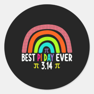 Pi Rainbow Math Science Stem Gift 3.14 Best Day Ev Classic Round Sticker