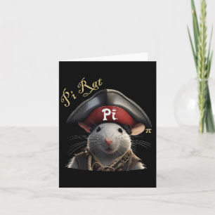 Pi Rat Pirate For Pi Day Card