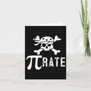 Pi Rate Pi Day Pi Pirate Math Teacher Student  Card