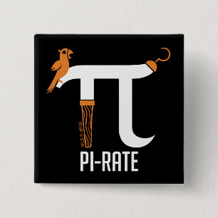 Pi-Rate Symbol 15 Cm Square Badge