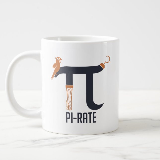 Pi-Rate Symbol Large Coffee Mug (Left)