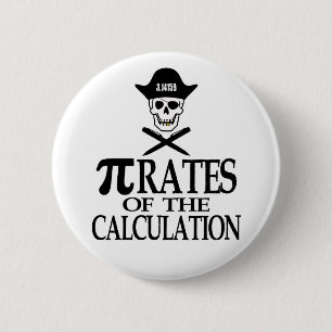 Pi-Rates of the Calculation 6 Cm Round Badge