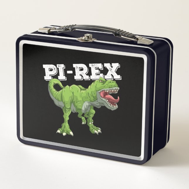 Pi Rex Day Dinosaur Math Mathematics Metal Lunch Box (Front)