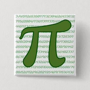 Pi Sequence 15 Cm Square Badge