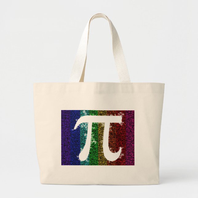 Pi Sign Electric Large Tote Bag (Front)
