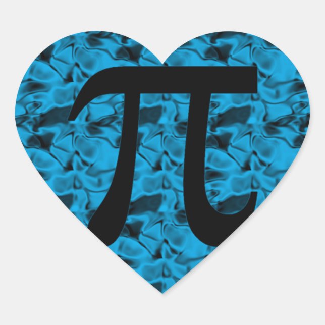 Pi Sign Heart Sticker (Front)